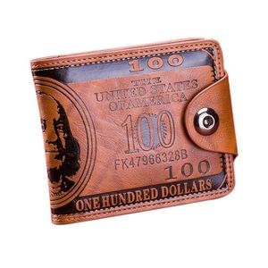 One Hundred Dollar - $100 Theme Wallet - Faux Leather - Gift Idea- Unisex